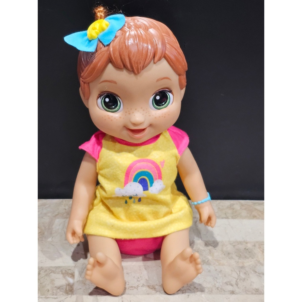 Baby Alive baby grows up growing hair Doll Red Hair Rainbow Shirt‎ talks